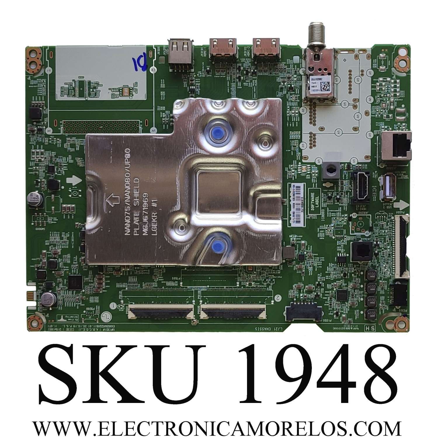 MAIN PARA SMART TV LG / NUMERO DE PARTE EBU66323104 / EAX69462206 / PANEL NC430TQG- ABKH1 / DISPLAY HV430QUB-F1D / MODELO 43UP8000PUA.BUSFLJM	
